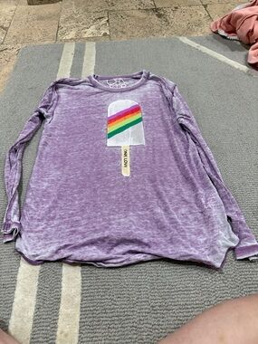 Chaser Lavender Long-Sleeve Tee with Rainbow Popsicle Graphic